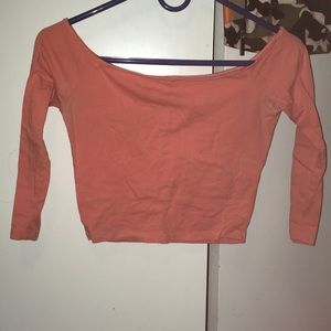 Half Sleeve Off Shoulder Crop Top